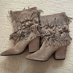 Vintage Leather Fringe Boots